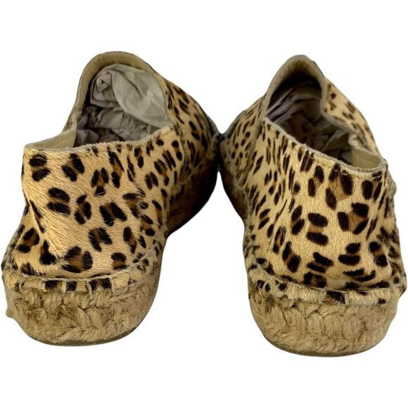 Aldo Womens Smolin Espadrille Flat Shoes Slip‎ On Cheetah Print Cap Toe 6.5 - Picture 4 of 8